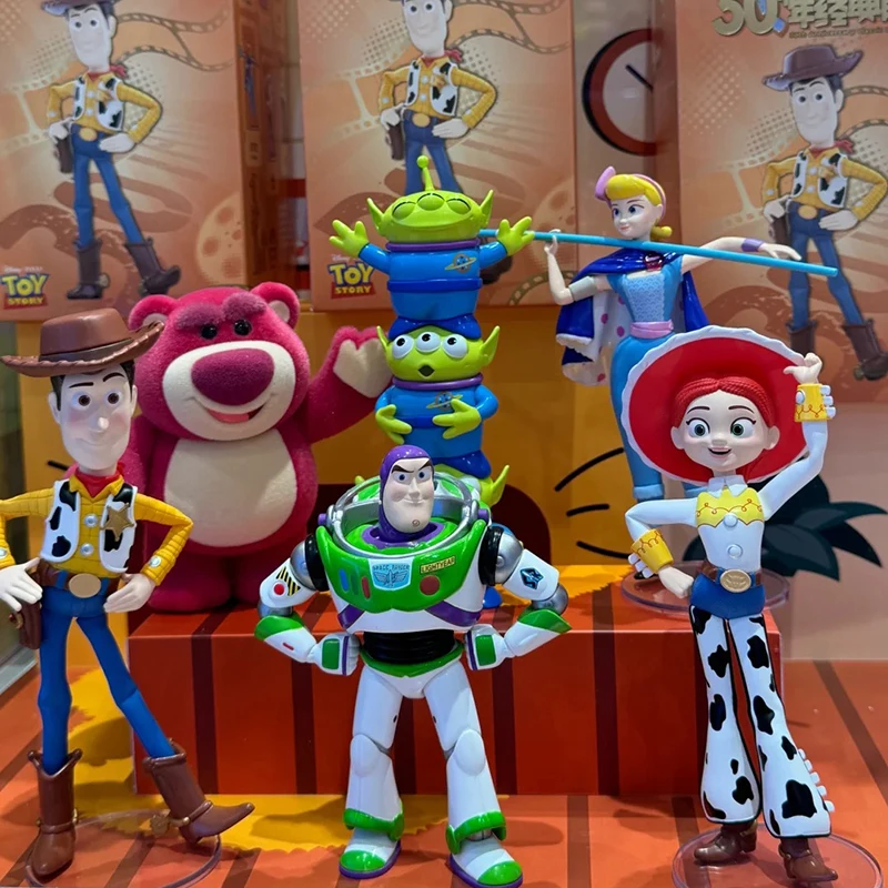 

Disney Toy Story 30th Anniversary Classic Character Blind Box Figure Buzz Lightyear Woody Jessie‌ Alien Lotso Shepherdess