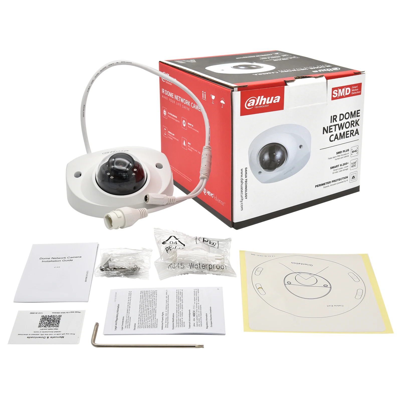 Dahua 4MP IP Camera IPC-HDBW2431F-AS-S2  Dome PoE IR Alarm In/Out Build-in Mic SD Card Slot Starlight CCTV Security IP67 view 6