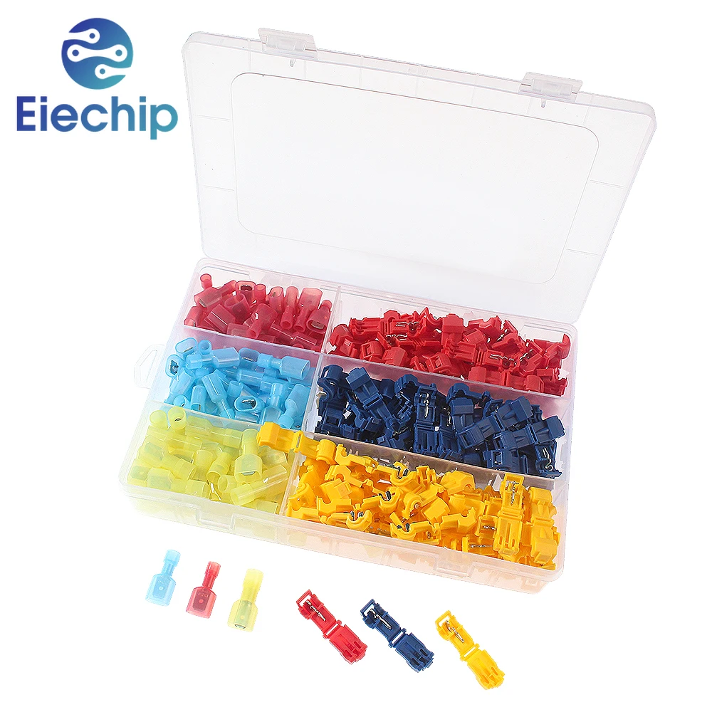 240PCS Quick Electrical Cable Connectors T-Tap Connector Kit, Scotch Lock Electric Quick Splice Terminals, Wire Cable Connectors