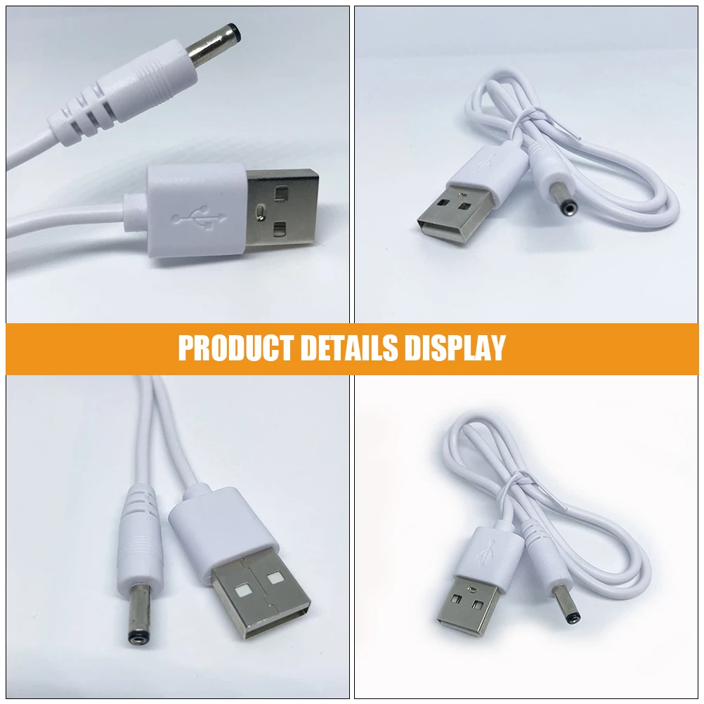 

2pcs Usb Dc Charging Cable 3.5X1.35Mm Power Adapter Cord For Household Devices Multi-Use 5V Cable With Over-Protection