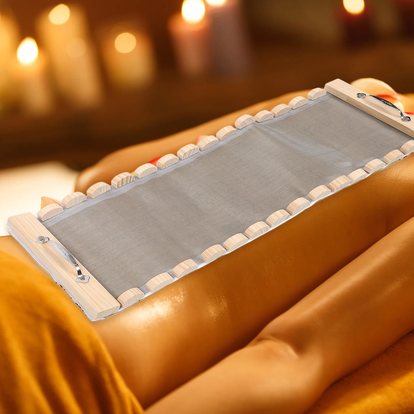 

Wood Longgu Moxibustion Tool Back Care Special Partition for Deep Tissue Heating Massager Tool Practical Home Use