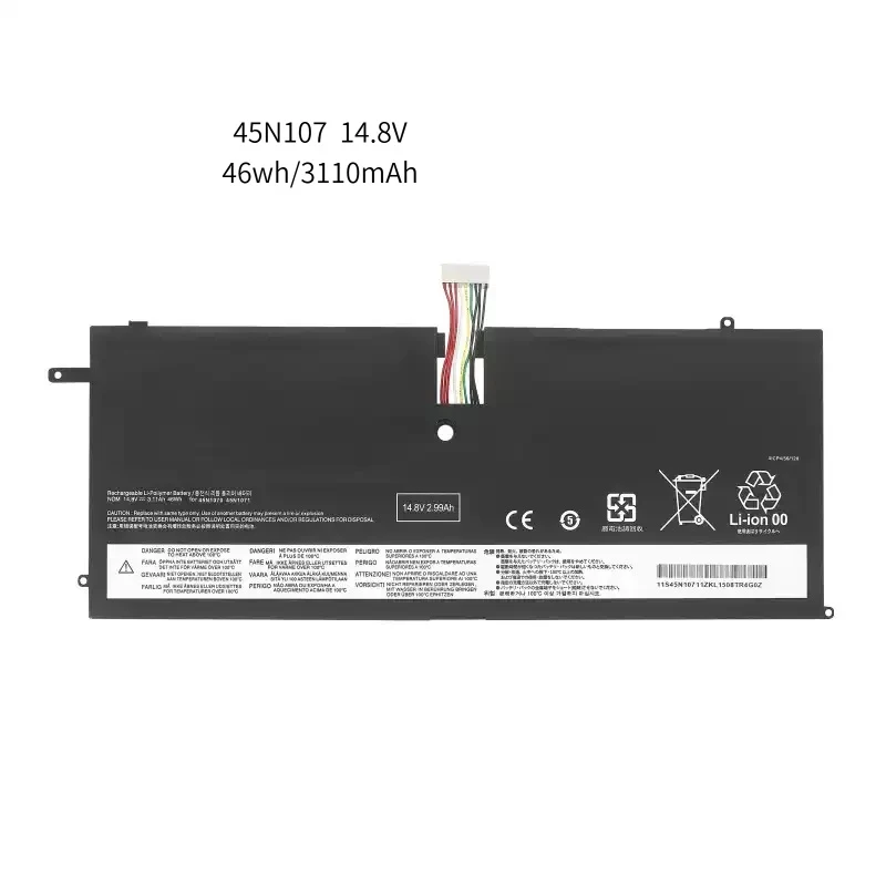 

45N1070 45N1071 Аккумулятор для ноутбука Lenovo ThinkPad X1 Carbon Series 3444 3448 3460 Tablet 14.8V 3.11Ah 46WH 2013