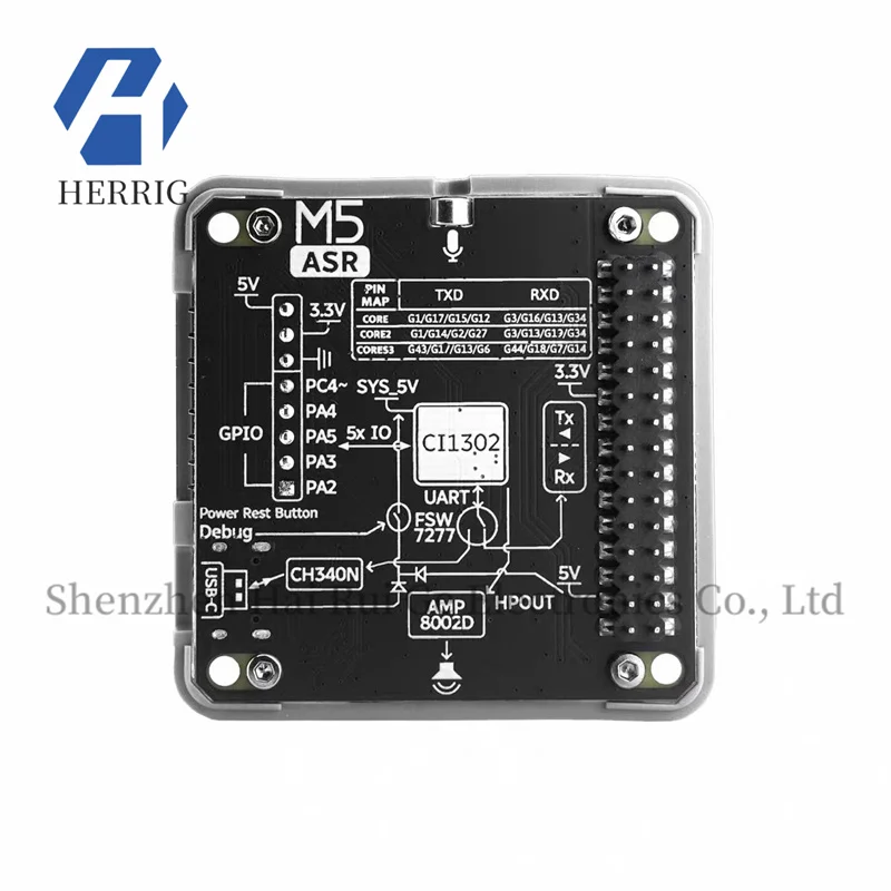 Official M5Stack Module ASR AI Intelligent Offline Voice Module with CI1302 Chip