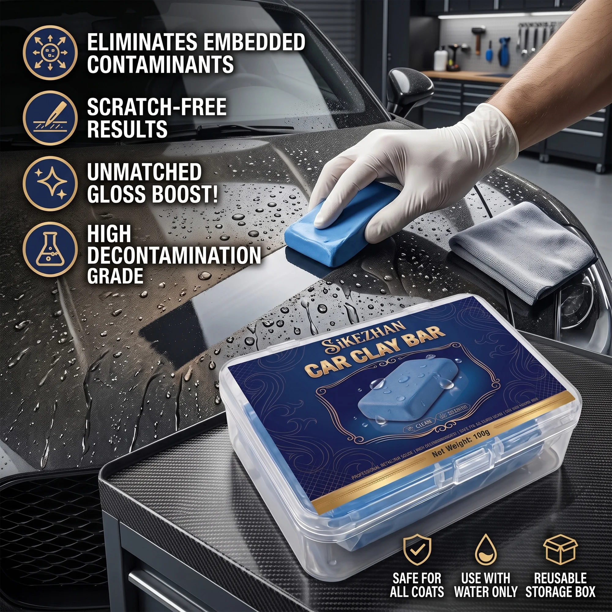 Clay Bar Lubricant - Kit Profesional de Barra de Arcilla