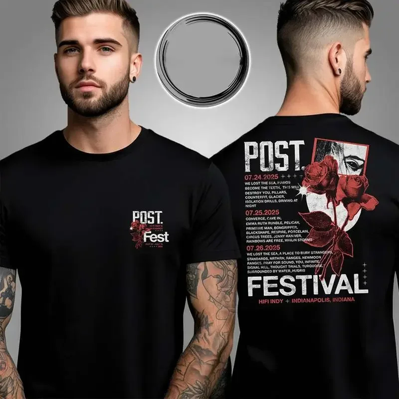 Festival 2025 Post Fest Tour Shirt Zweiseitiges Unisex-T-Shirt Alle Größen S-4XL