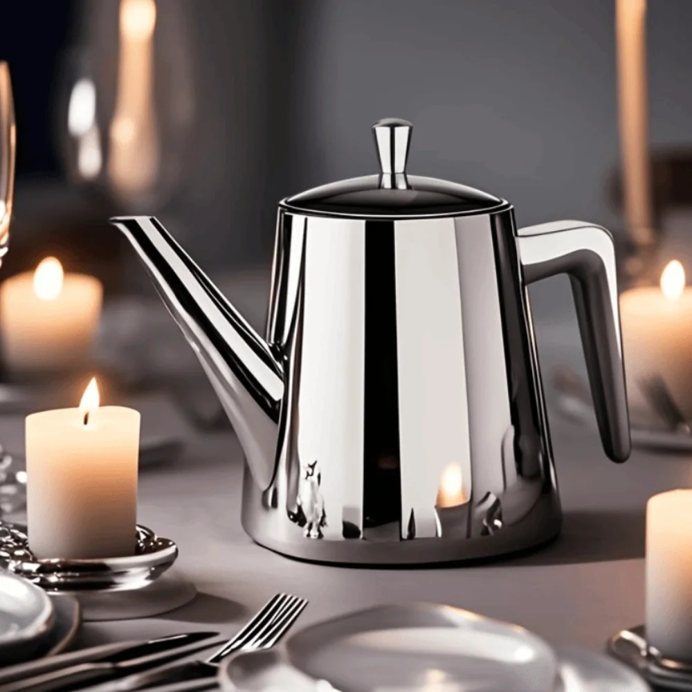 

Чайник из нержавеющей стали 2-в-1 с длинным носиком, большой емкости, нержавеющий, с фильтром, зеркальный, для отелей и ресторанов