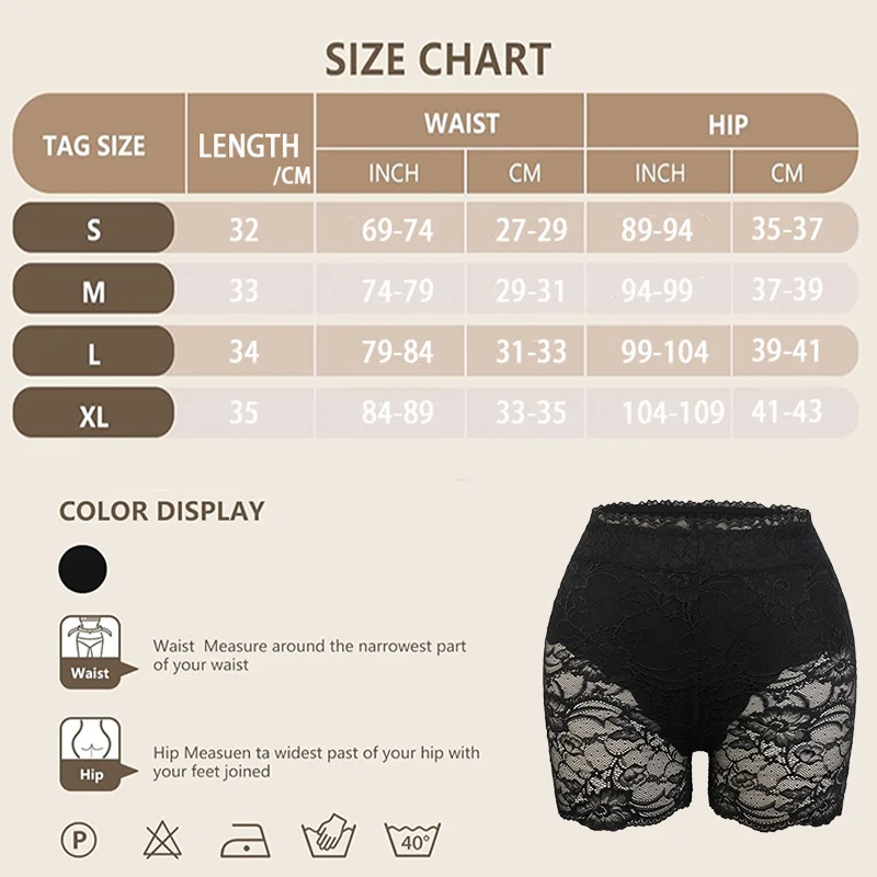 Women Sexy Lace Underwear Double Layer Panties Tummy Control Butt Lifter Lingerie Seamless Breathable Underpants Soft Cozy Brief