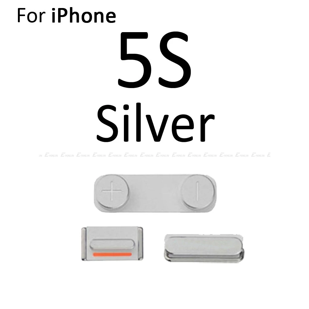 Hot Sale 3 in 1 Side Button For iPhone 5 5S 5C SE 2016 Power On Off Lock Volume Switch Mute Silent key Button Full Set