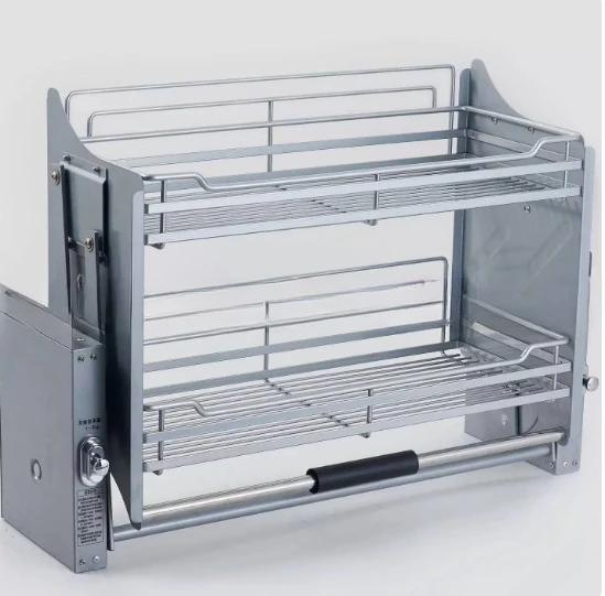 Wall cabinet lift Pull basket strength Lightweight  storage basket Segmented slow drop adjustable strength Hanging cabinet