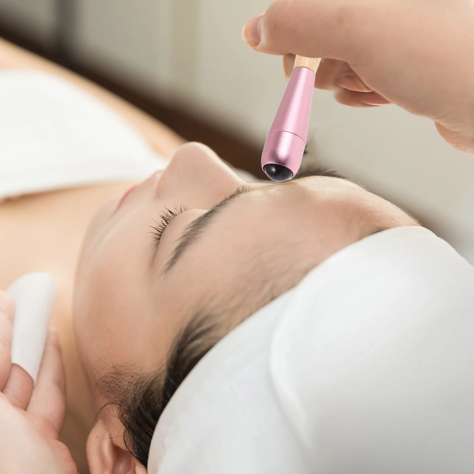 ลูกกลิ้งนวดหน้าหยก เครื่องมือดูแลผิวหน้า ช่วยลดความเหนื่อยล้าของดวงตา สำหรับผู้หญิง เพื่อความงาม