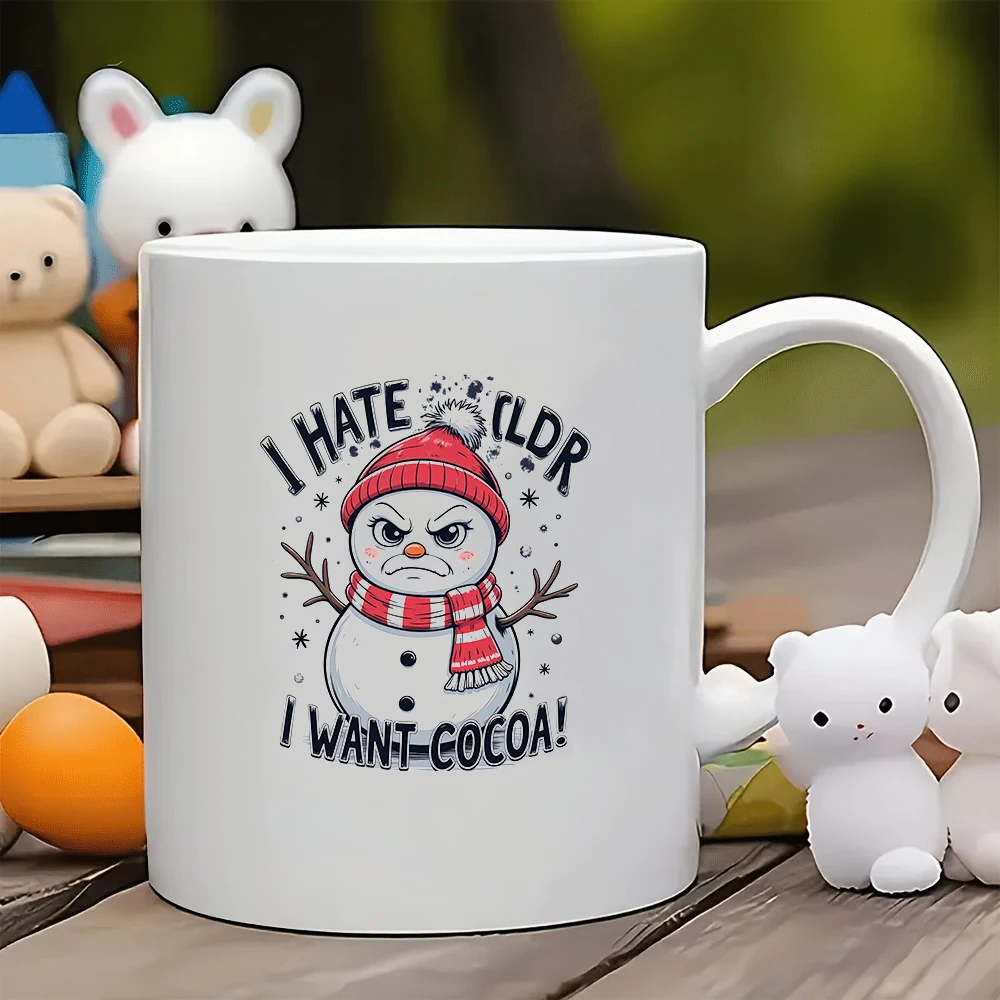 

11oz cartoon snowman mug + Christmas gift Christmas cup kids office coffee mug set