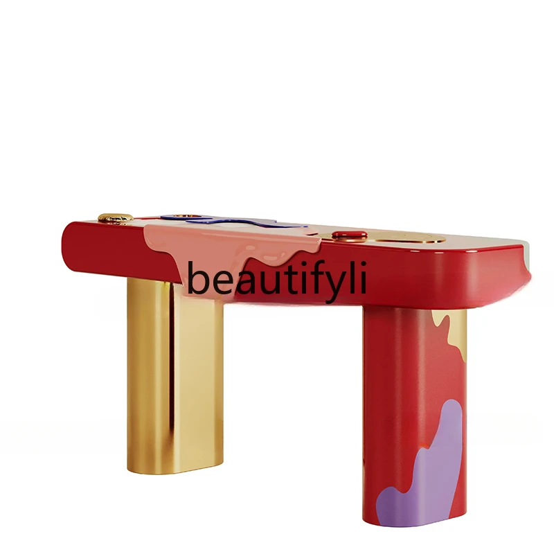 Creative Entrance Table Fashion Trend Decorative Cabinet Piano Paint Personalized Entrance Table