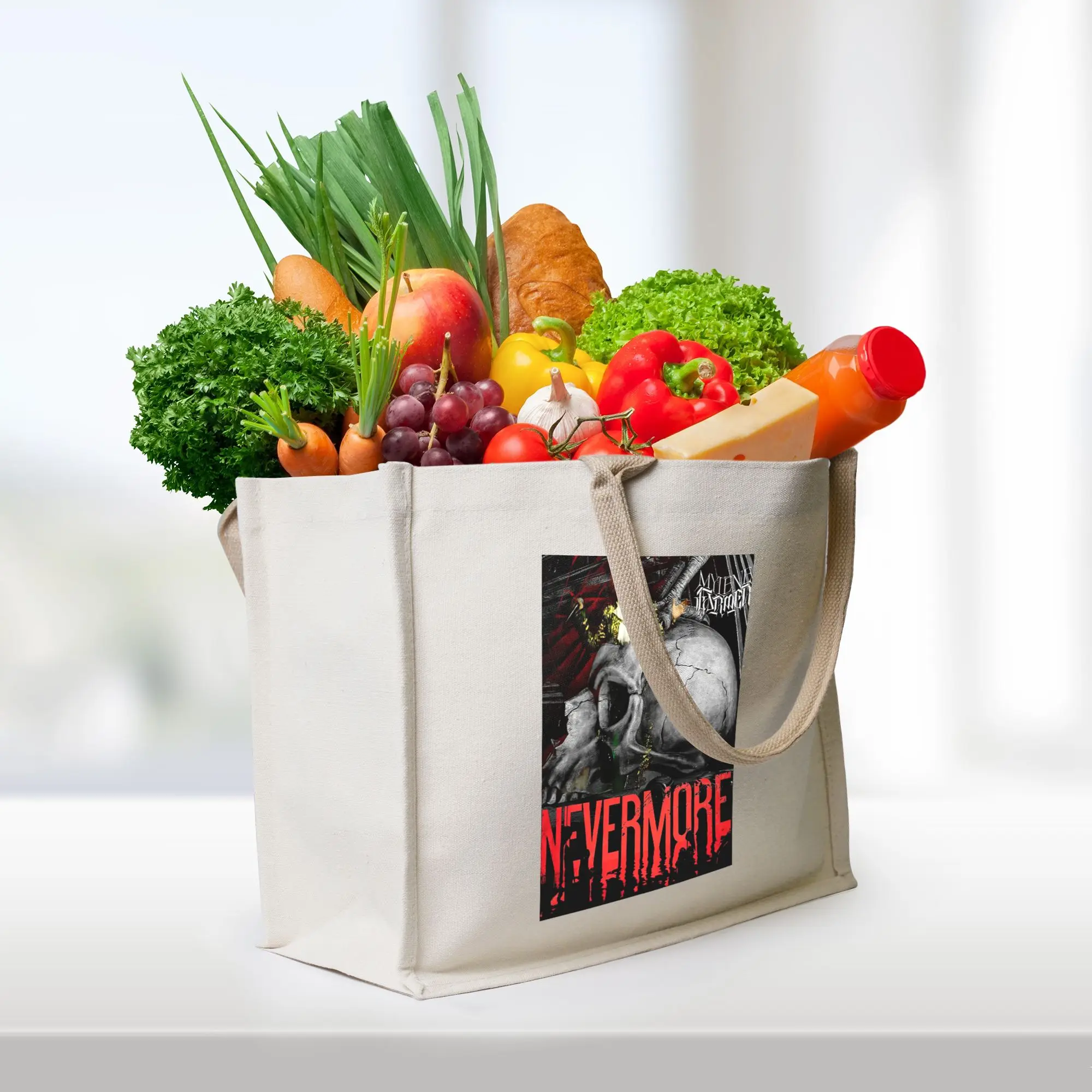 

Сумка-шоппер Nevermore Skeleton Mylene Farmer, холщовая сумка-тоут, женская сумка через плечо, дорожная сумка