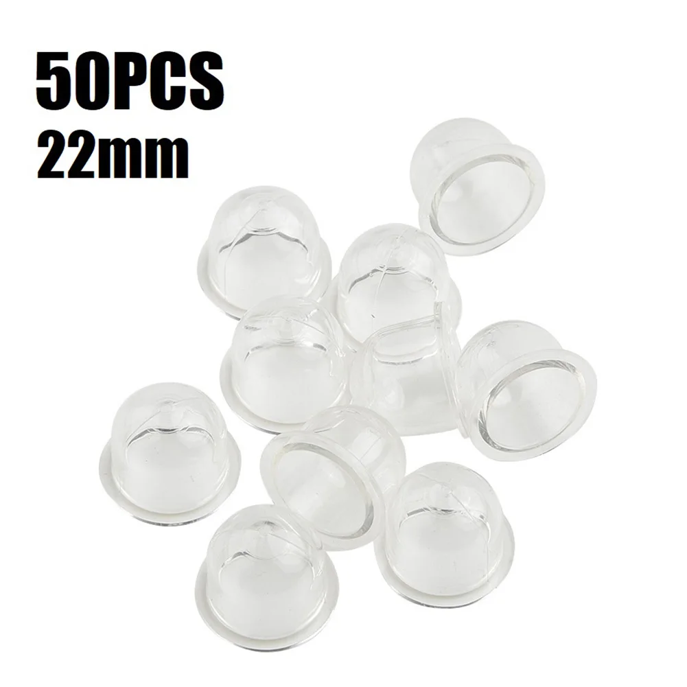 Imagem -02 - Transparente Combustível Carburador Primer Bulbo Bolha de Óleo para Motosserra Cortador de Escova Aparador Substituir 50 Pcs 22 mm