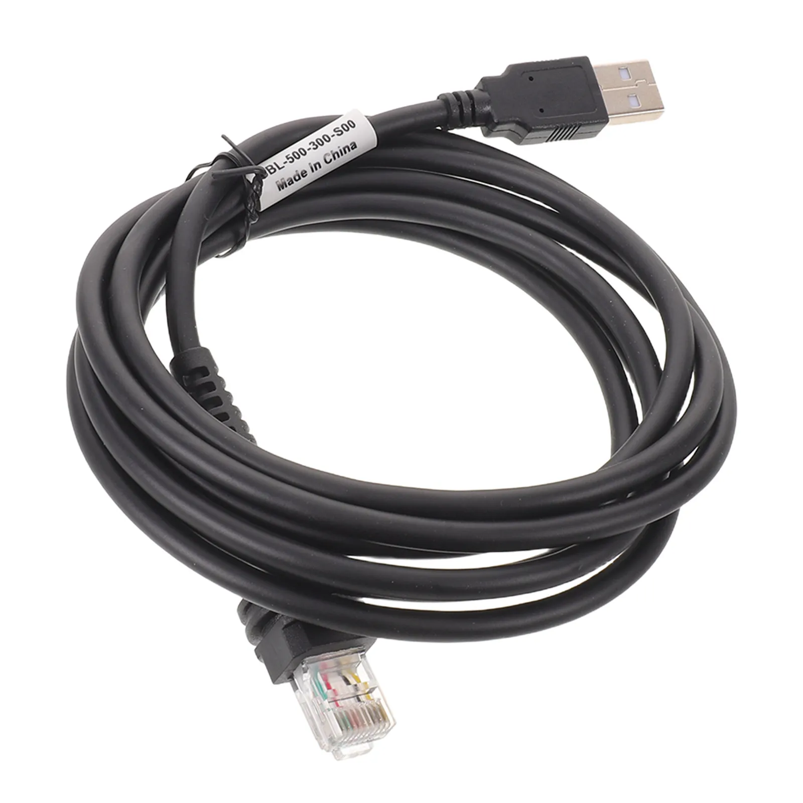 High Speed USB Barcode Scanner Cable Compatible Handheld Pos Data Sync USB A to Rj45 10 Pin Scanner Replacement Cord