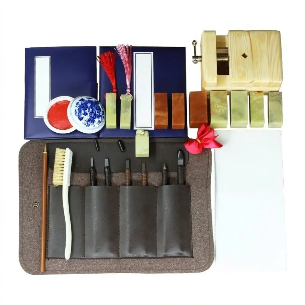 Professional Stone Engraving Kit Tungsten Steel Chisel Set For Student Beginner Stamp Making Art Craft Supplies