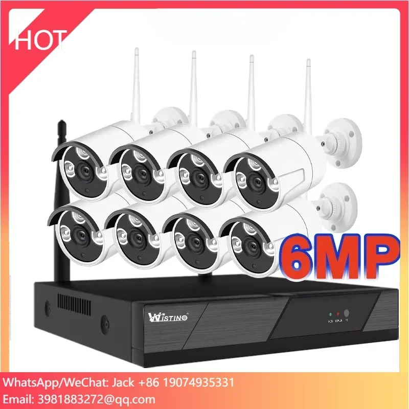 

WIstino 4CH CCTV Outdoor Wifi NVR Kit Motion Detection IP Camera Night Vision Wireless CCTV Surveillance Systems