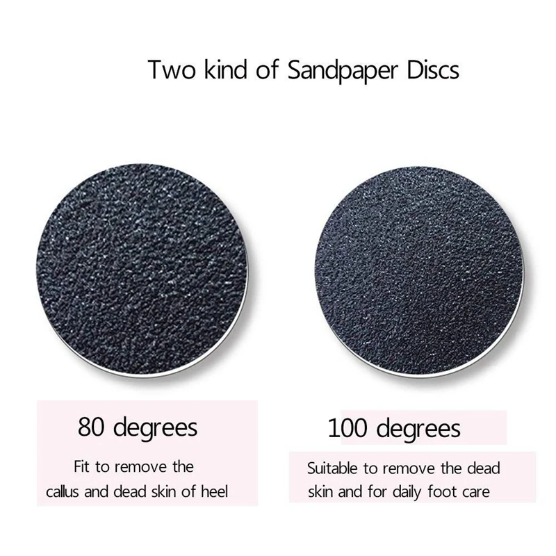 12 Pcs Replacement Sandpaper Discs Pads For Electric Foot File Callus Remover Pedicure Tool