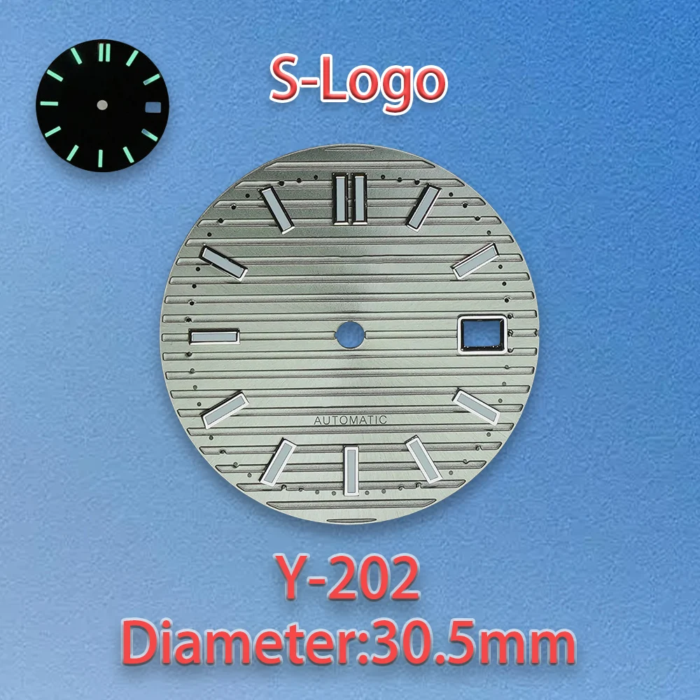 Slogo جودة عالية NH35 الطلب 30.5 مللي متر نوتيلوس ساعة بقرص S الطلب الأخضر مضيئة الطلب مناسبة لحركة NH35/NH36 ﻿