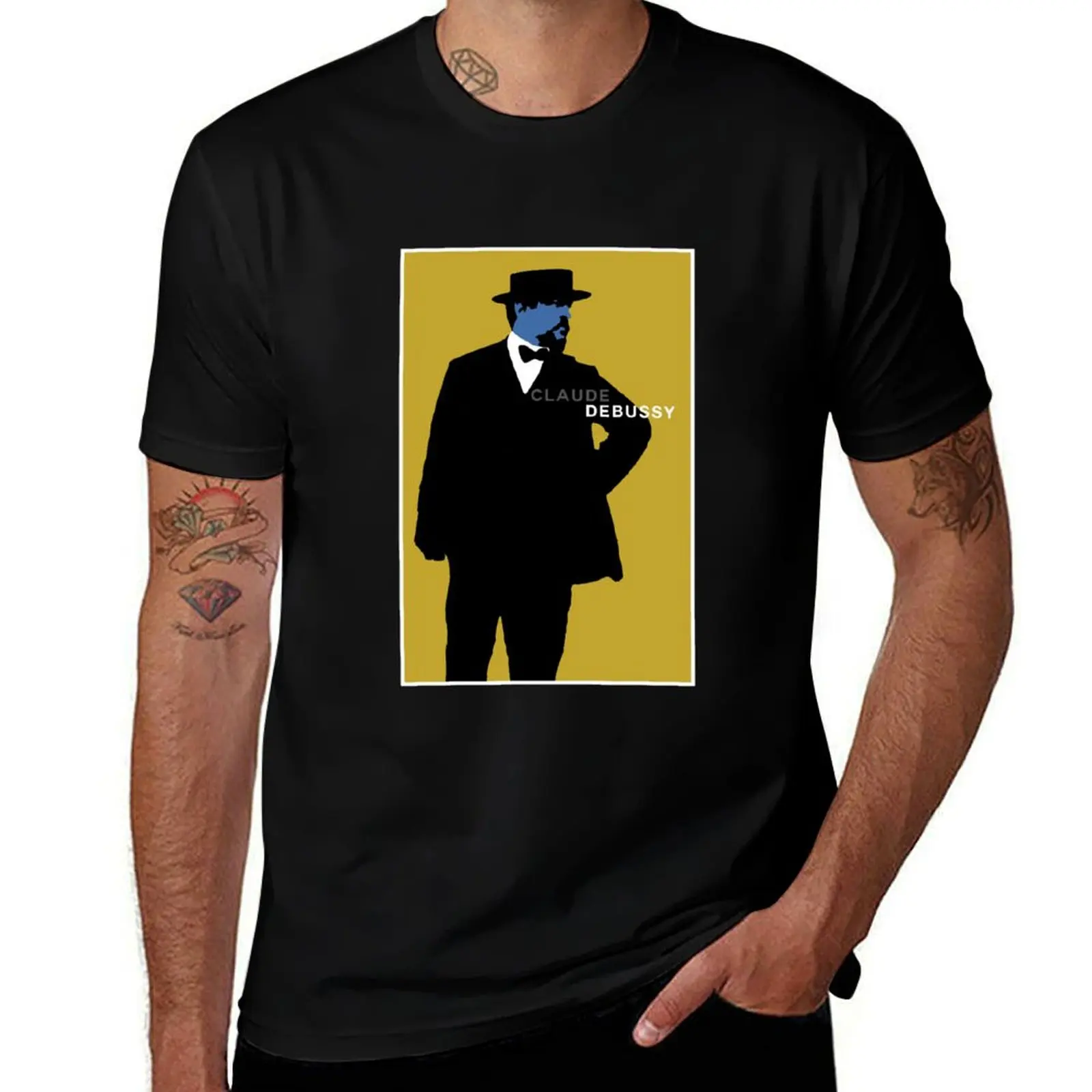 

Футболка Claude Debussy, забавные футболки, мужская футболка, хлопковые футболки высокого качества с аниме, футболка большого размера