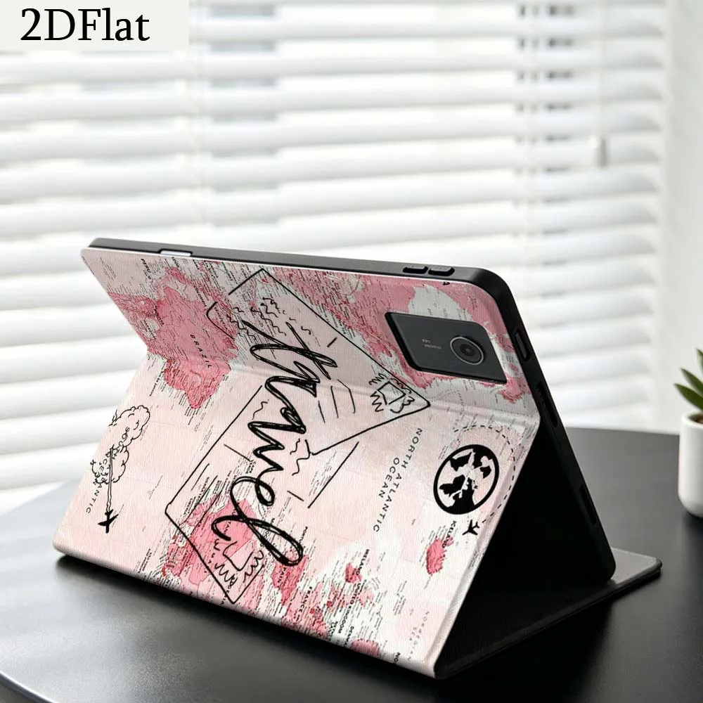 Heart World Map For Lenovo Xiaoxin Pad Pro Tab K11 K10 Y900 3rd Y700 P11 P12 11.5 12.7 8.8 Inch Tablet Case Gift