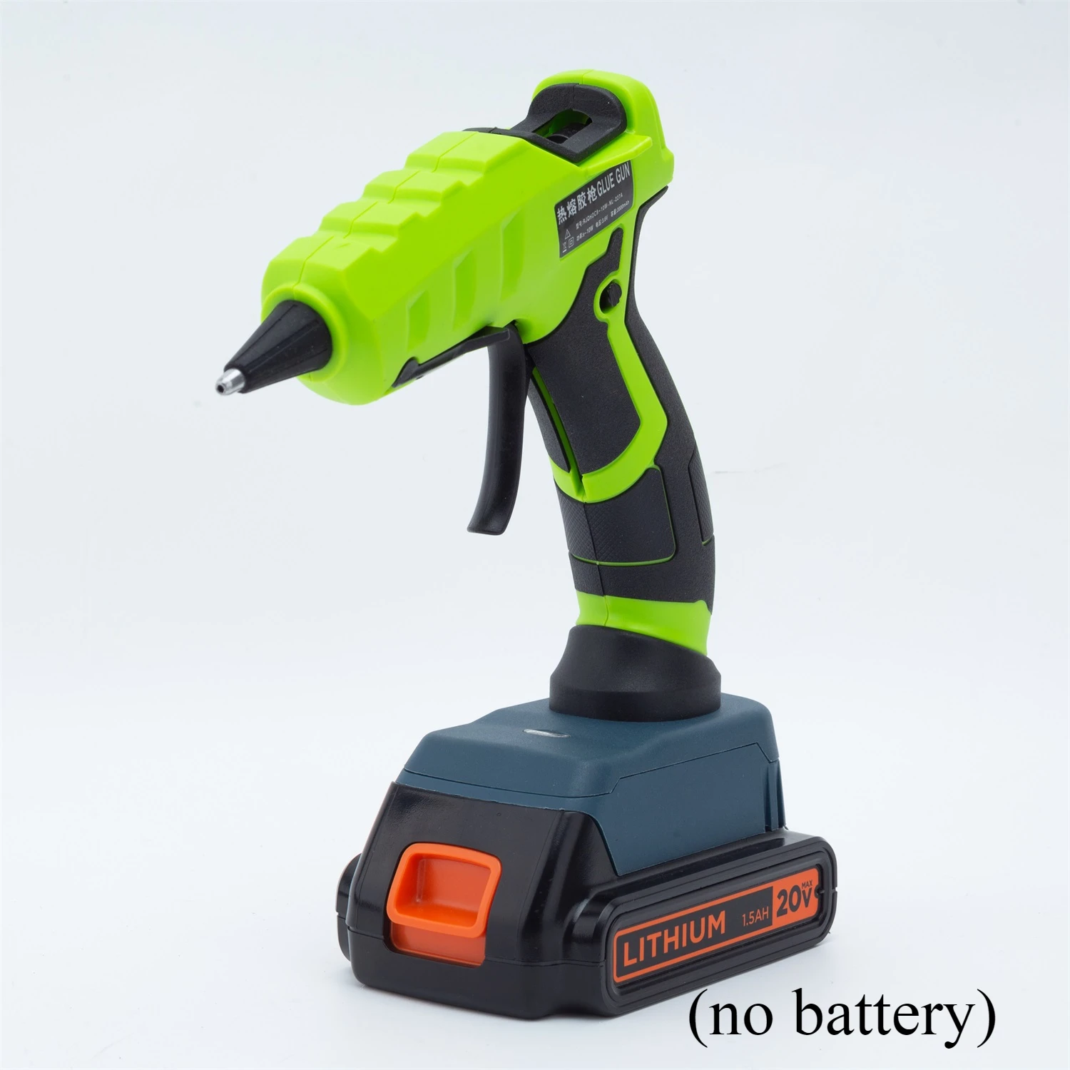 

60w 7mm Glue Gun 18vGlue Gun Cordless Hot Heat Portable For For Black+Deckr 20v Battery (No Batter)