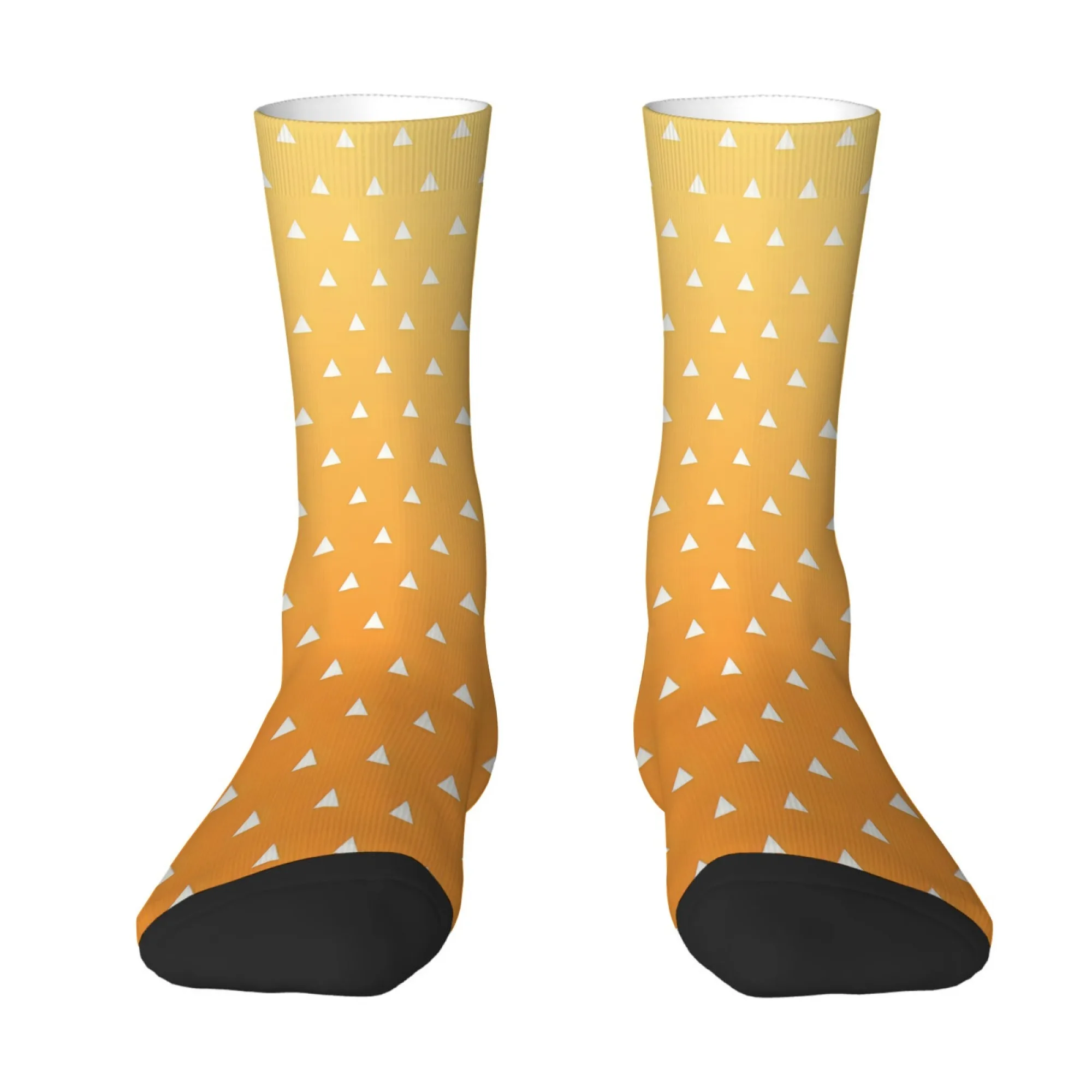 

Yellow Gradient Triangle Socks Soft Comfortable Skin Friendly Men's Socks Parties Outdoor Sports Cute Stylish Compression Socks
