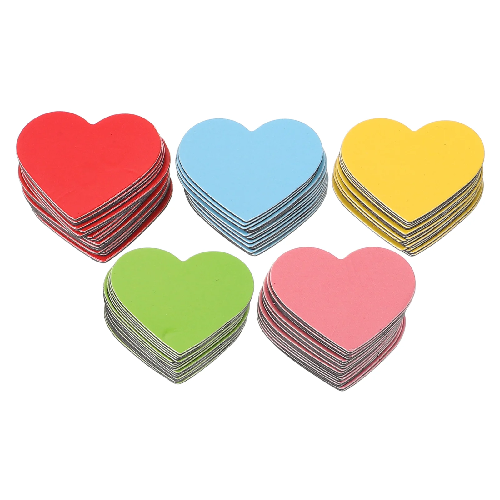 

100 Pcs Heart-shaped Soft Magnetic Tile Valentine's Day Decorations Magnets Door Office Refrigerator Hearts