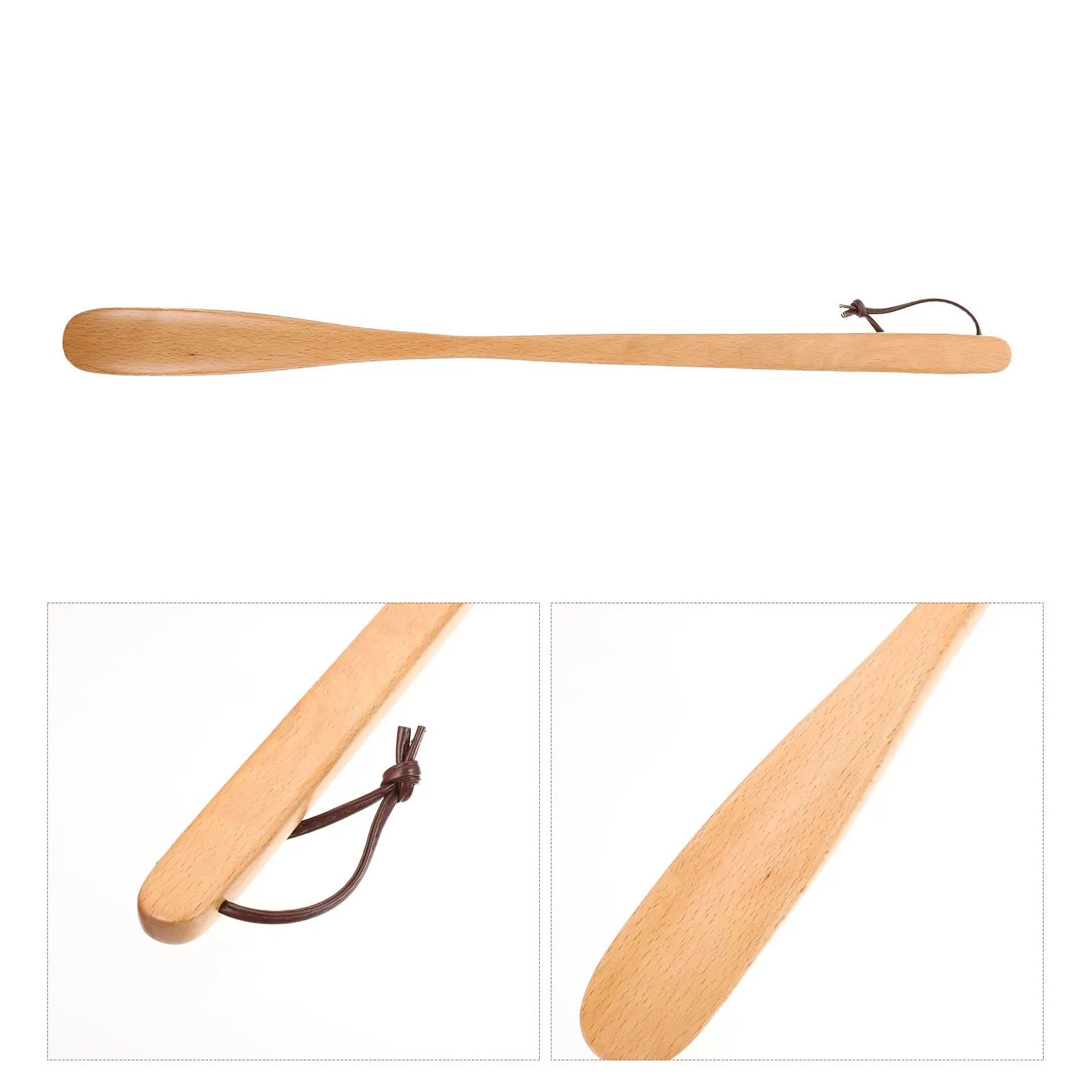 Long Wooden Shoehorn for Elderly and Pregnant Women Smooth Polished Surface Sturdy Hardwood Shoe Lifter Household Shoe Puller