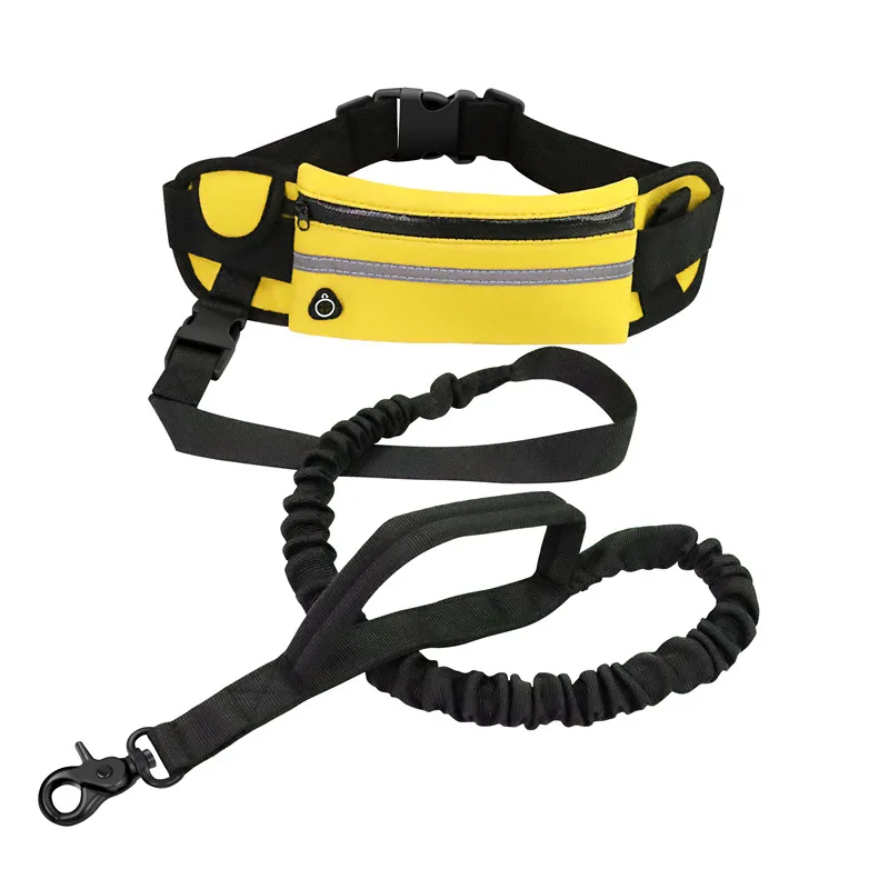 2022 New Reflective Nylon Adjustable Hand Free Dog Leash for Dog Pet Walking Running Jogging Night Running Pet Sports Fanny Pack