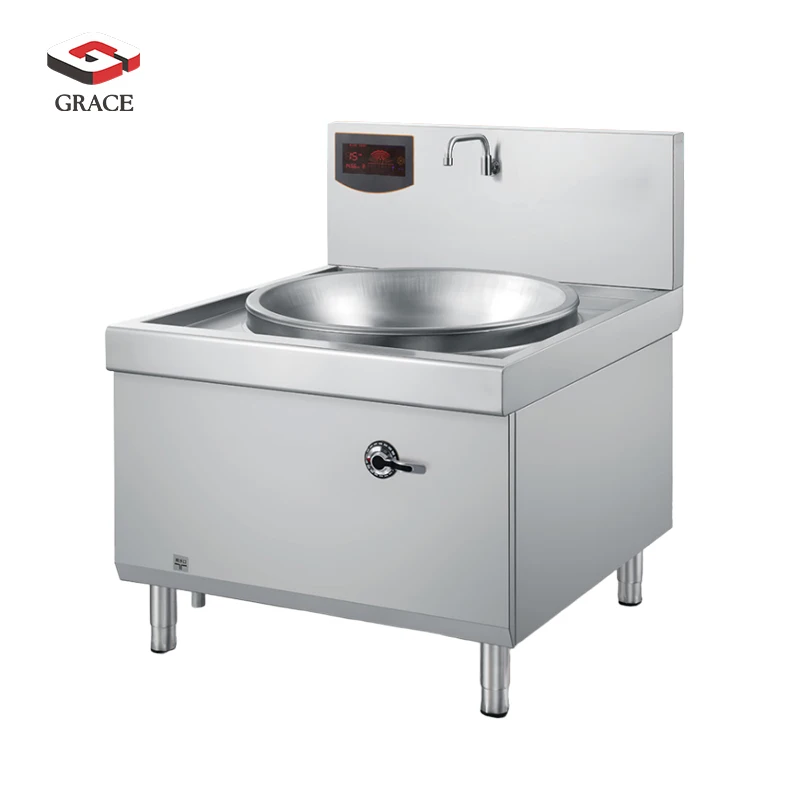 

GRACE Stainless Steel 24KW Electric Induction Chinese Wok Stove for Commercial Kitchen Restaurant Hotel Use