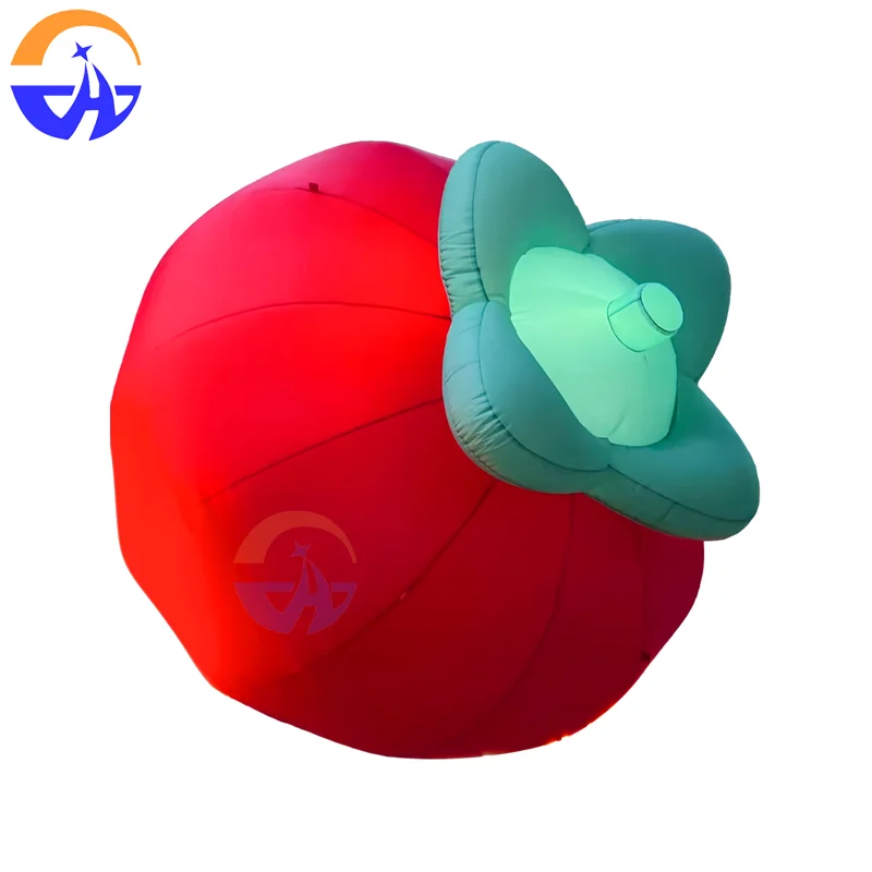 Modelo de aire de tomate simulado inflable grande personalizado, accesorios de decoración colgantes para exteriores y centros comerciales