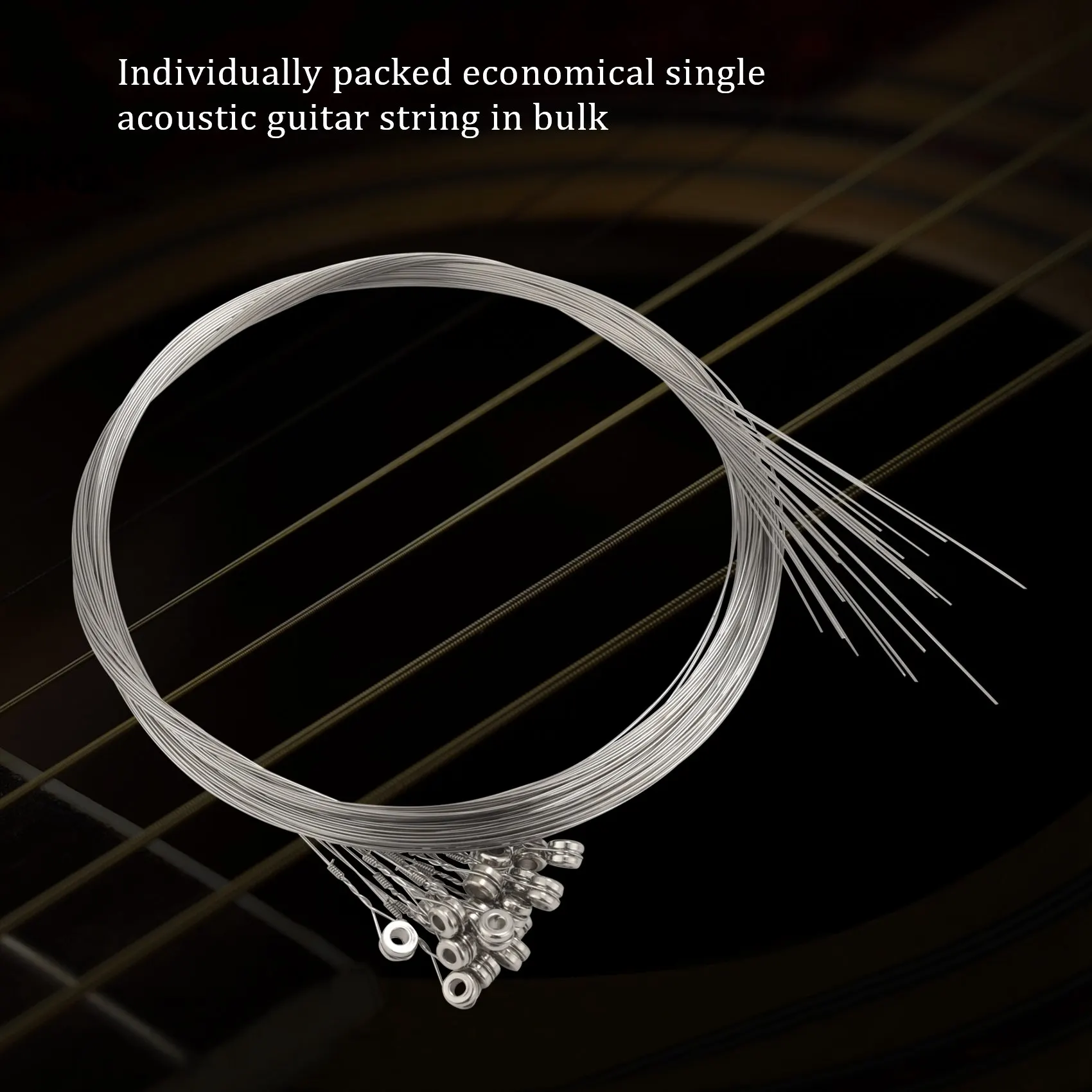 High-end 20-Pack Single Electric Guitar Strings Bulk .011 High E (Medium) 11 Gauge