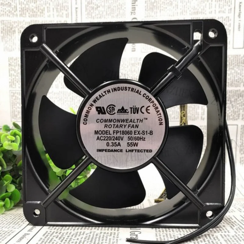 

Y 1pcs New for commonwealth FP18060EX-S1-B AC220/240V 0.35A 55W Axial Cooling Fan # QW.