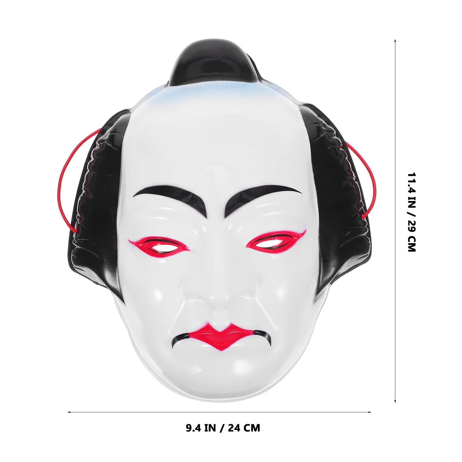 Kabuki Mask Japanese Traditional Theater Face Cover for Men Women Samurai Costume Party Role Play Warrior Stage Performance
