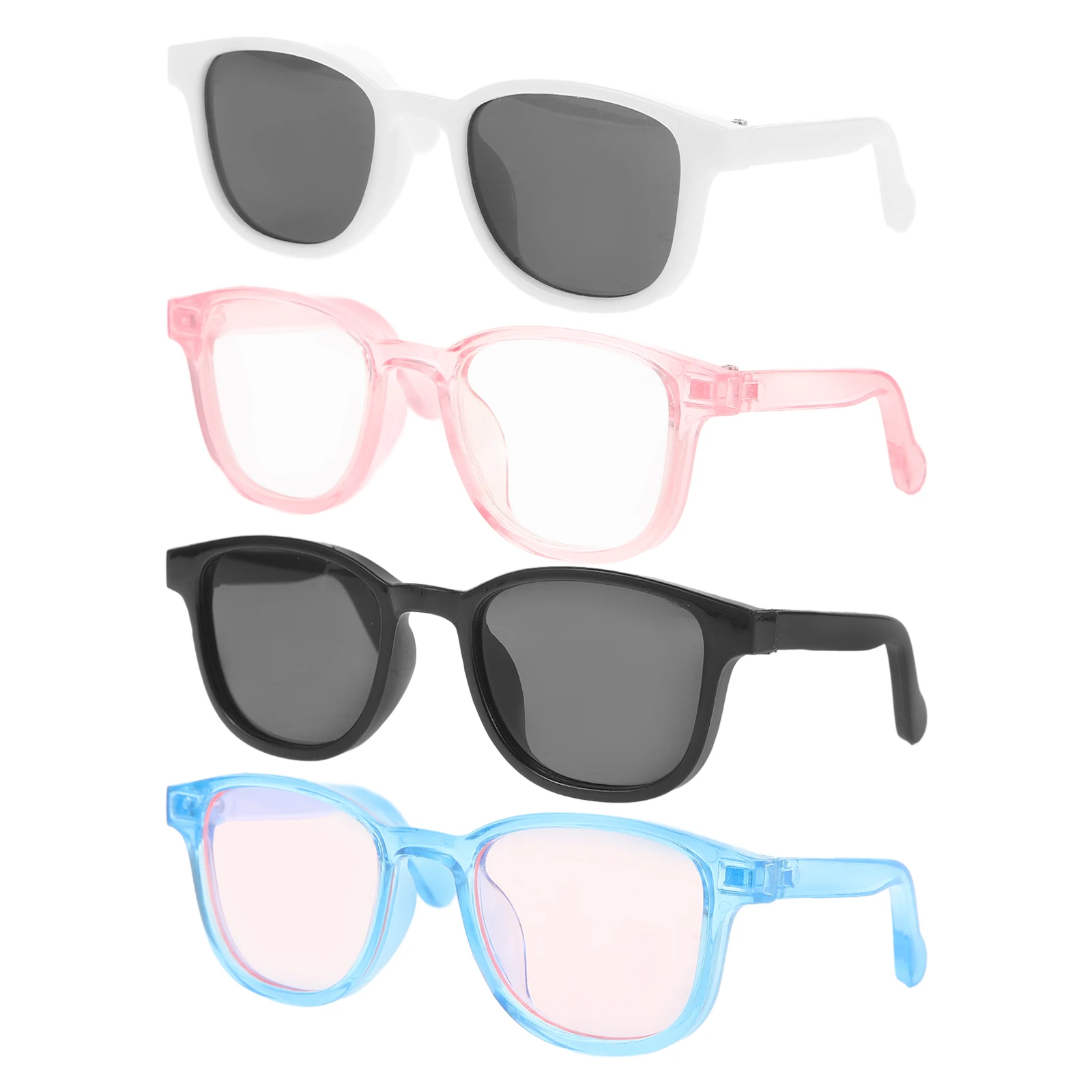 

4Pcs Pet Sunglasses Dog Glasses Lightweight Cosplay Eyewear for Pets Party Costume Glasses for Cats