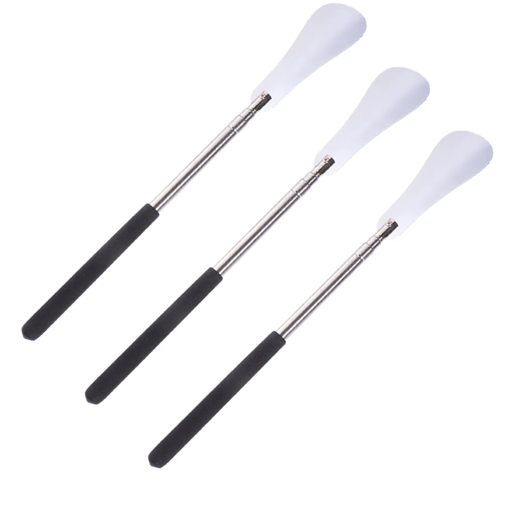 3 Pcs Pregnancy Shoe Horn Retractable Shoehorn Shoes Accessories Long Handle Stainless Steel