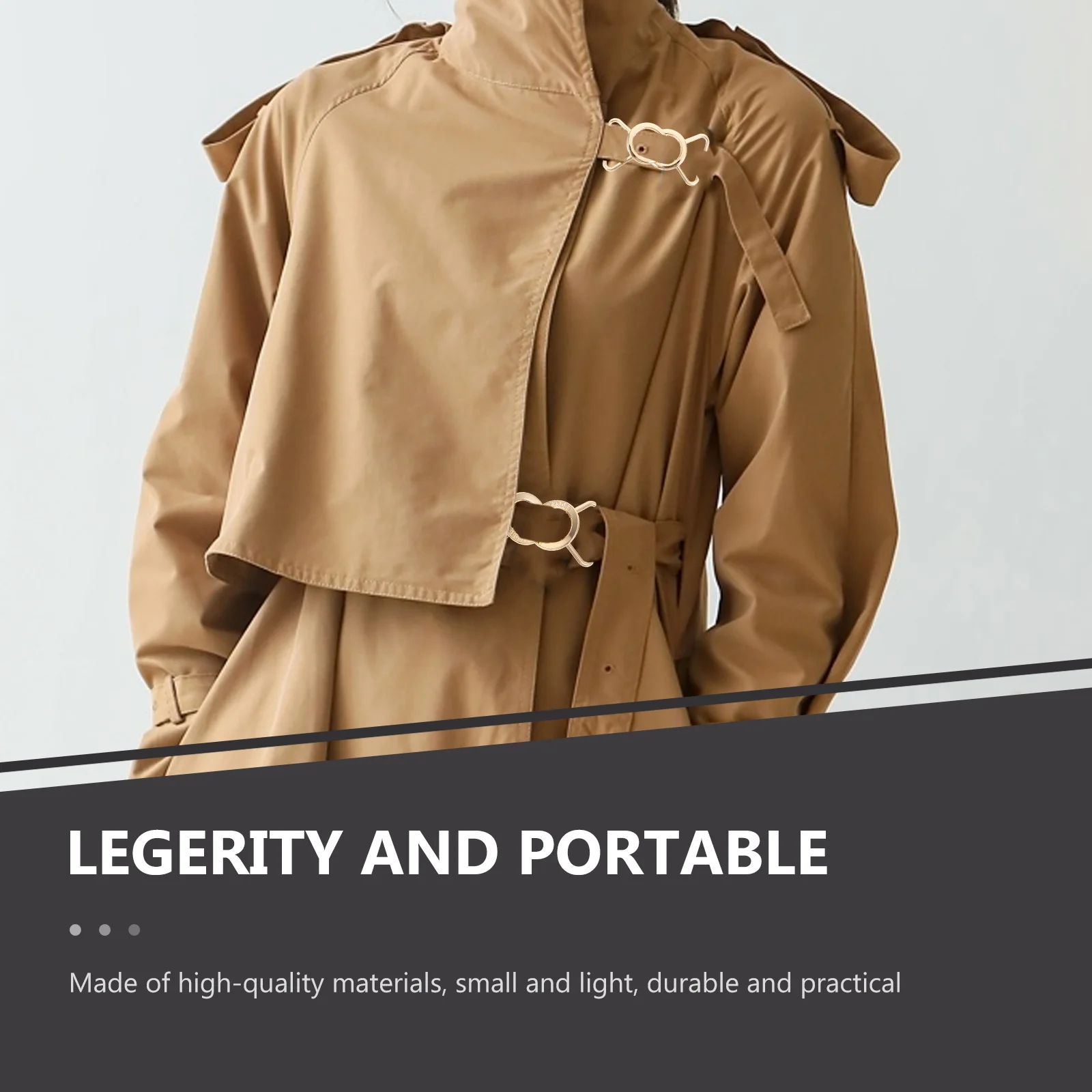 Gesper Sabuk Pinggang Bahan Alloy untuk DIY, Pengikat Sabuk Gaun untuk Mantel, Jaket Angin, Pakaian Musim Dingin, Penutup Dekoratif untuk Menjahit