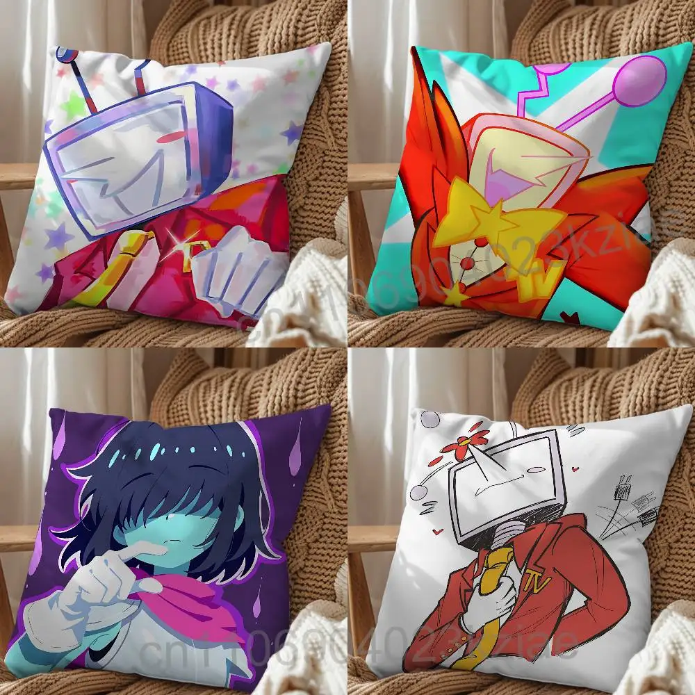 Dark Destiny Kris Deltarune Tenna Cushion Cover Suitable For Sofa Car Bedroom Office Cushions Decorative Pillow Case