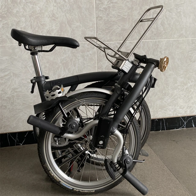 ブロンプトン自転車に適した超軽量チタン合金フロントラック,約240g - AliExpress