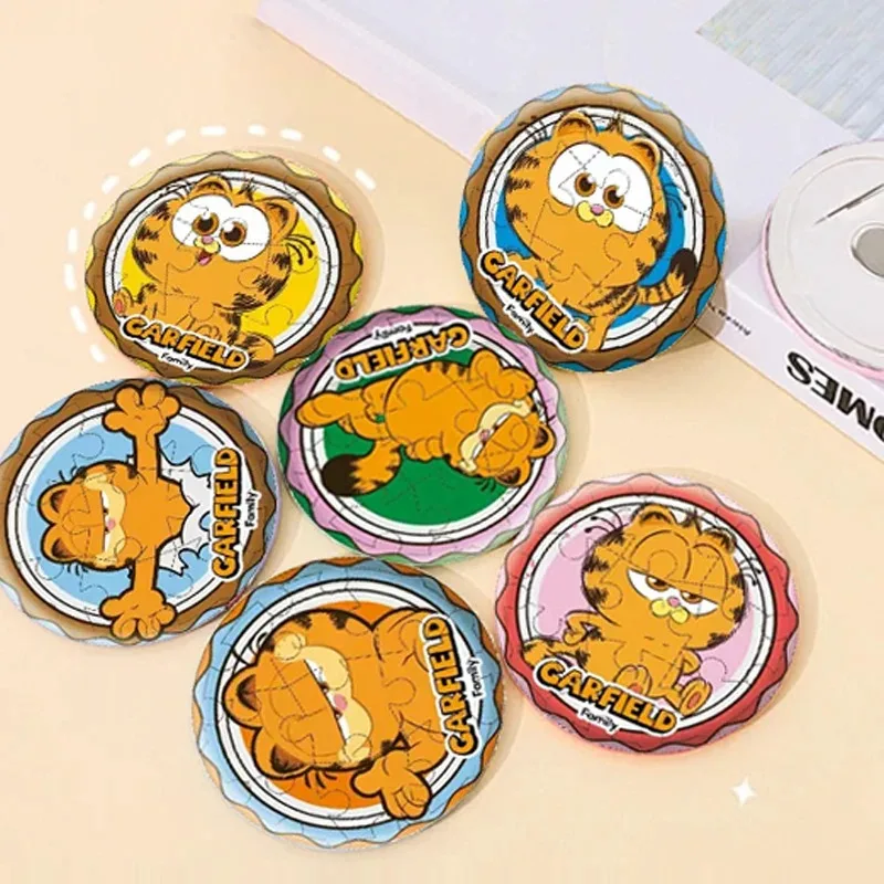 Disney Garfield Familie DIY Puzzle Brosche Kühlschrank Aufkleber Cartoon handgemachte Spielzeug niedlichen Animation Peripherie Zubehör Kind Geschenke