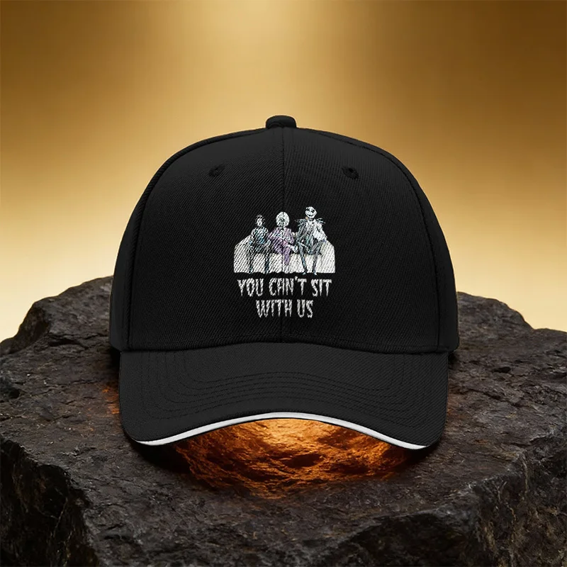 Skeleton Figure Wearing a Hat Sitting on a Sofa Unisex Printed Baseball Cap Sandwich Brim Snapback Sports Cap, Suitable for Dail