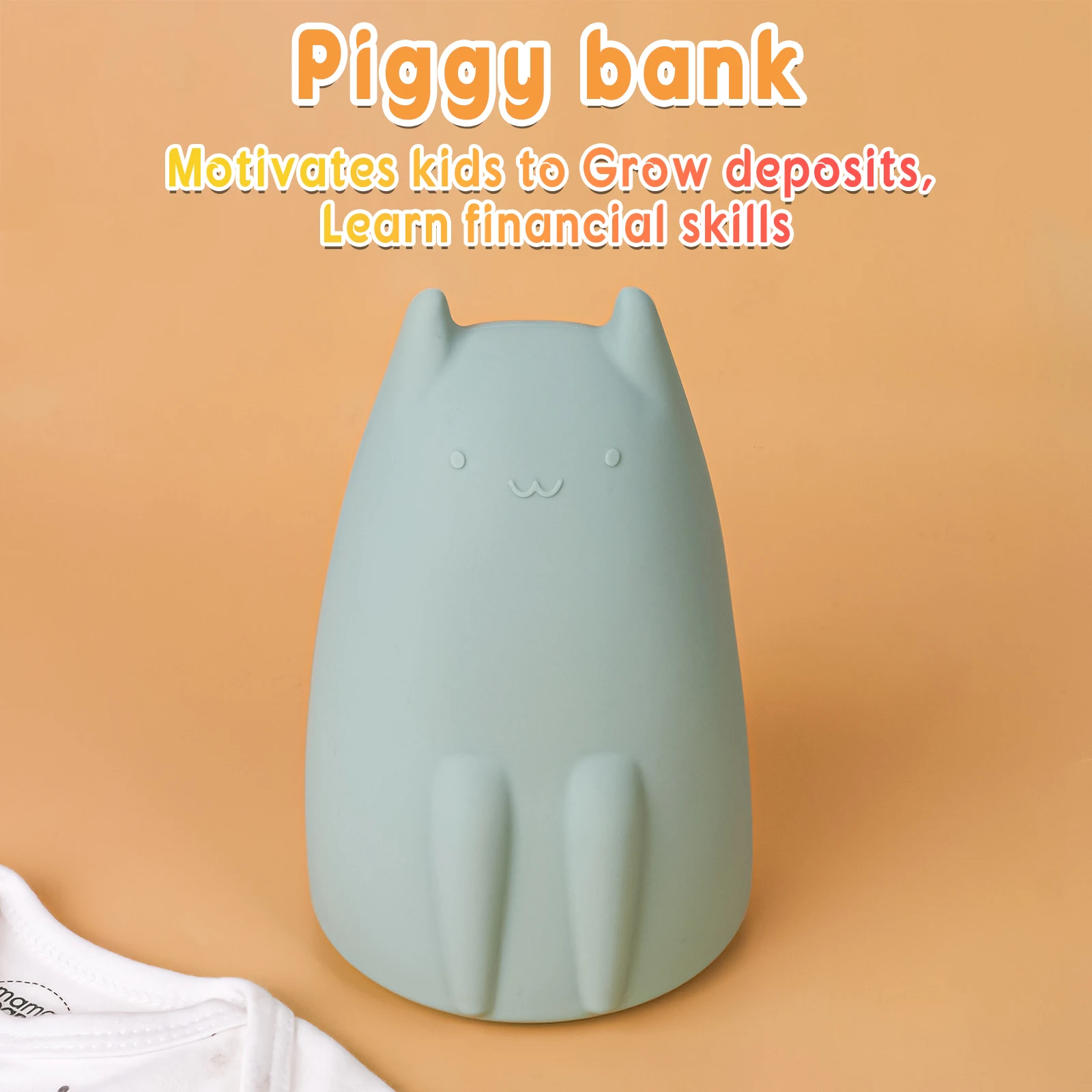 Baby Cute Silicone Saving Pot Money Box Bear Rabbit Coin Cash Collection Money Holder Prezenty dla dzieci Silikonowe pudełko bez BPA