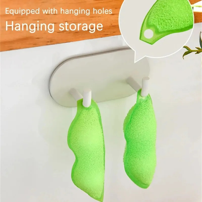 Mini Pea Cleaning Sponge Coffee Tea Wine Drink Glass Bottle Brush Magic Cleaning Wipe Household Kitchen Scrubber Cleaning Tools