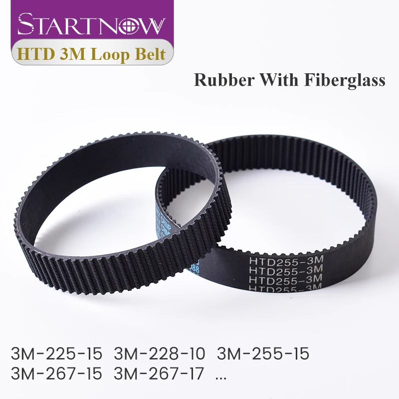 Startnow 3M Closed Loop Rubber Timing Belt Wear Resistant Synchronous Belt Transmission Belt for Printer Replacement Parts
