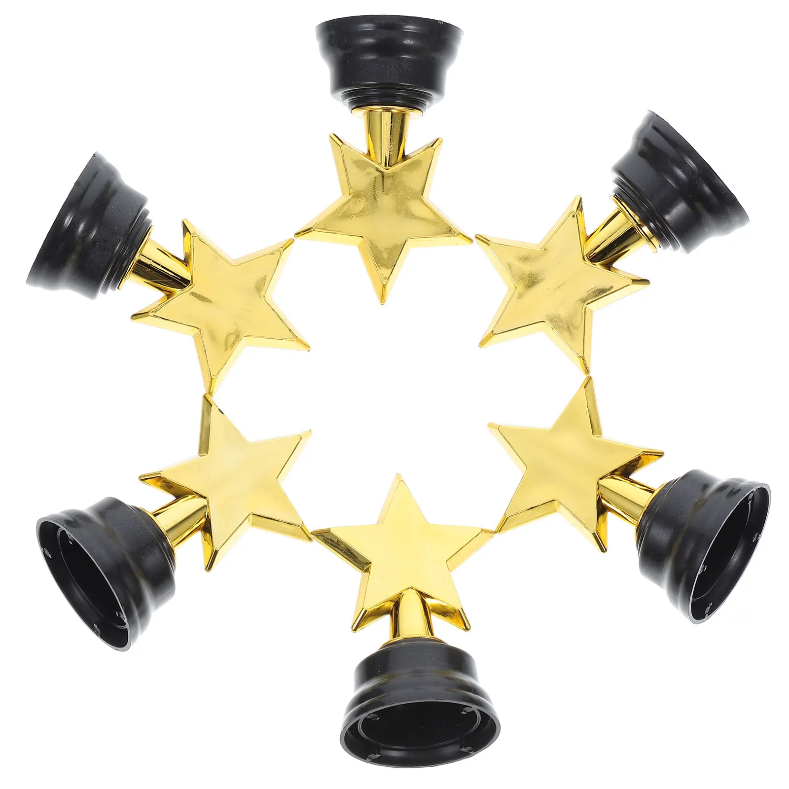 

6pcs Plastic Star Trophy Mini Pentagram Awards Party Favor Competition Graduation Ceremony Student Winner Small Cup Decor