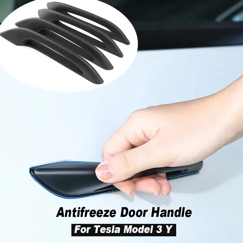 

For Tesla Model 3 Y Antifreeze Door Handle Frost-proof Handle Sticker Patch Cover ABS 4PCS Doorknob New Model3 Y 2025