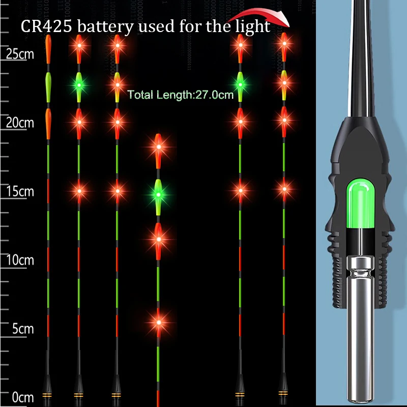 

Fishing Floats Gravity Sensor Drift Tails Build-in Smart IC Fish Bites Antenna Discoloration Bobbers Upper Parts Accessories
