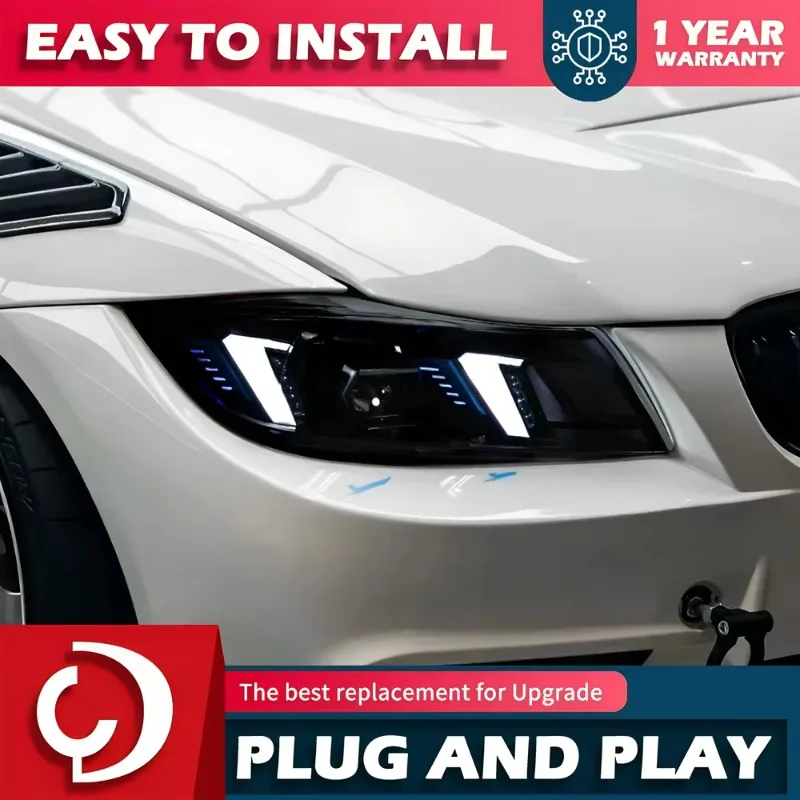 26 StyleCar Styling Head Lamp For BMW E90 2005-2012 320i 318i 323i 3 Series LED Headlight DRL Hid Bi Xenon Auto Accessories