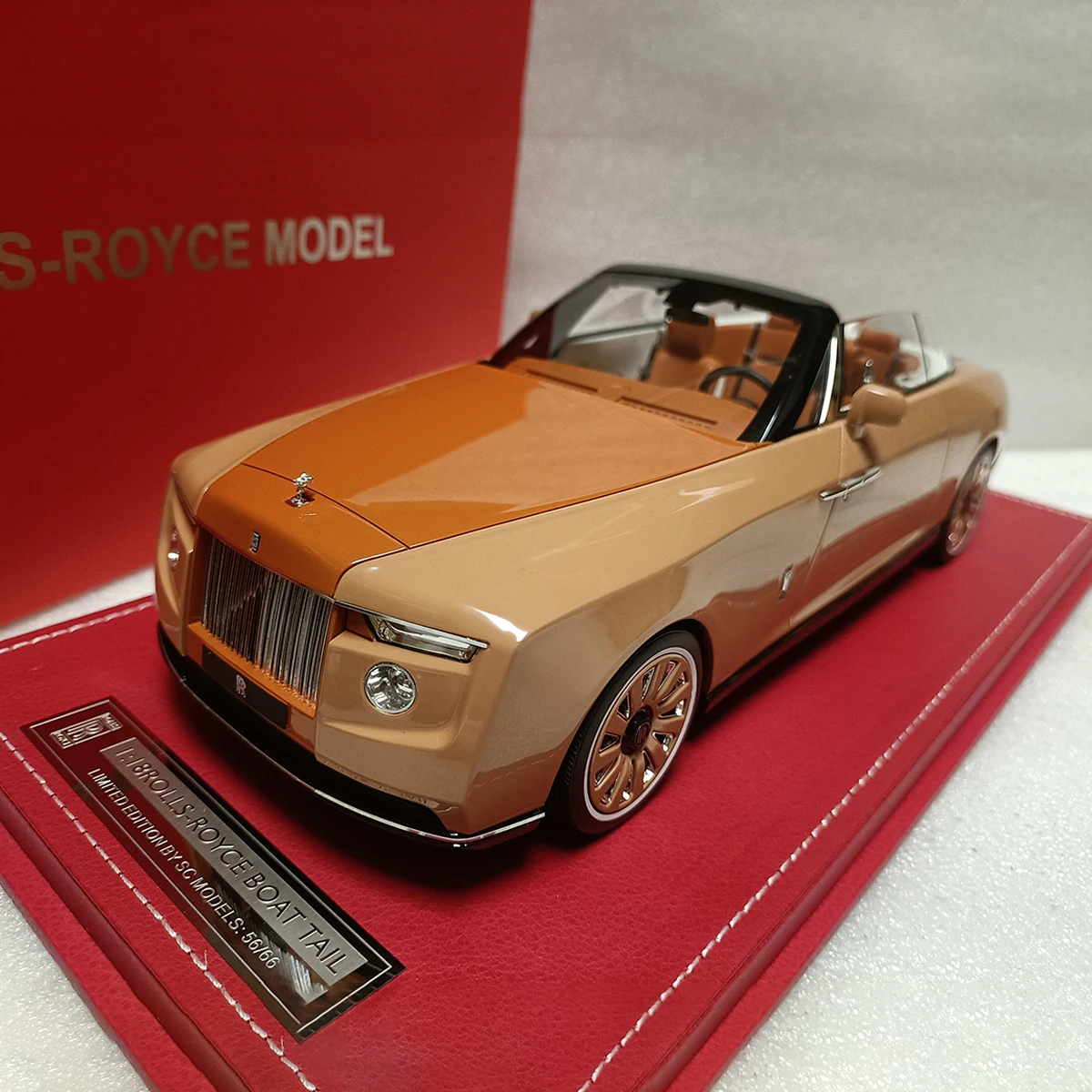SC 1:18 Scale Resin Rolls Royce Boat Tail Convertible Toys Cars Model Classics Nostalgia Adult Souvenir Gifts Static Display